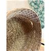 Image 8 : Qty 6 Woven Baskets 15" Dia, 5"H in 2 Metal Stands 37"H