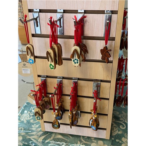Multiple Hawaii Charms: Slippers, Paddles, Dancers,  Pineapples, etc (rack not included)