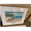 Image 4 : Qty 5 Paradise Cove & Hawaii Artworks, Matted (1 Framed), Misc Sizes