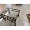 Image 3 : Qty 2 Side Tables w/ Clear Tops 29" x 22" x 22"H