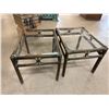 Image 4 : Qty 2 Side Tables w/ Clear Tops 29" x 22" x 22"H