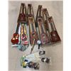 Image 1 : Qty 9 Kala Hawaii Soprano Ukuleles, Grass Skirts w/ Coconut Bras, Misc Instruments, etc