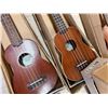 Image 8 : Qty 9 Kala Hawaii Soprano Ukuleles, Grass Skirts w/ Coconut Bras, Misc Instruments, etc