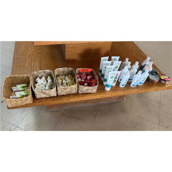 Multiple Tubes Sunscreen, Bottles Icy Relief, Lip Balm, etc