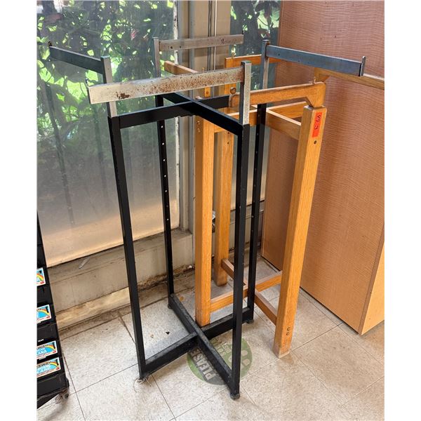 Wood & Metal Clothes Rack Approx. 22"W