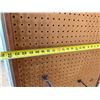Image 5 : Double Sided Pegboard Display Rack w/ Some Hooks 24" x 77"H