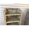 Image 2 : Qty 3 Rattan Shelving Units w/ Clear Shelves 24" x 13" x 46"H