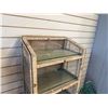 Image 7 : Qty 3 Rattan Shelving Units w/ Clear Shelves 24" x 13" x 46"H