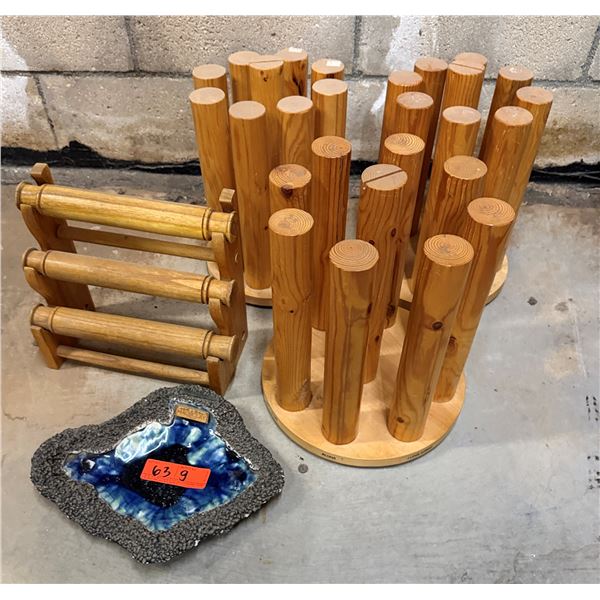 Multiple Bracelet Displays & Maui Clay Geode-Like Bowl