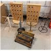 Image 1 : Multiple Wooden & Metal Jewelry Displays, Misc Styles & Sizes