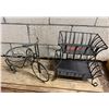 Image 1 : Wrought Iron 2-Tier Basket Display & Bicycle