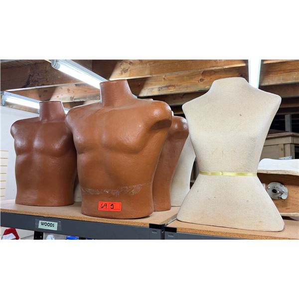 Multiple Mannequin Busts, Misc Sizes