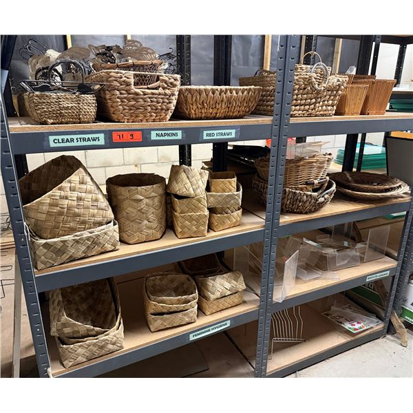 Multiple Woven Baskets (shelves not included)