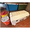 Image 1 : Qty 3 Chest Coolers & 2 Beverage Coolers, Misc Sizes