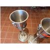Image 3 : Qty 2 Metal Wine Buckets on Pedestal Stands