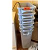 Image 1 : Qty 6 Stacking Plastic Waste Bins
