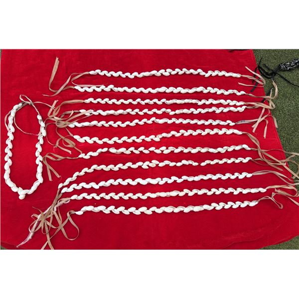 Qty 12 Shell Lei Necklaces