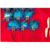 Image 3 : Qty 10 Blue Feather Hair Combs & 7 Plastic Combs