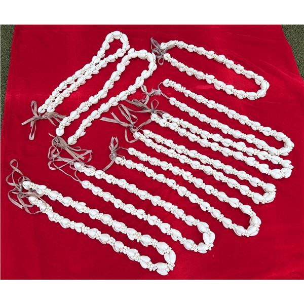 Qty 9 Shell Lei Necklaces
