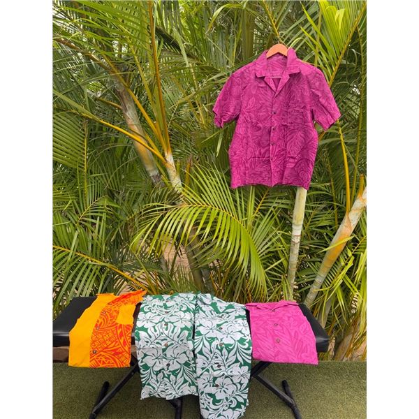 Qty 5 Aloha Shirts, Misc Colors