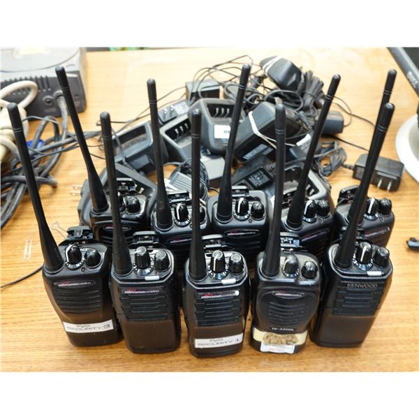 Qty 10 Kenwood NX-1000 Series UHF Transceiver 2-Way Radios w/ Chargers