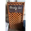 Image 1 : Paradise Cove Sign on Wooden Lattice 24" x 47"H