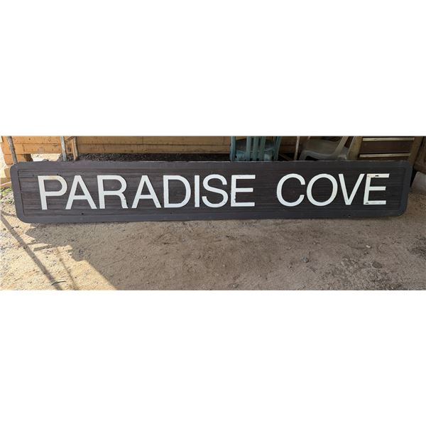 Paradise Cove Wooden Sign 120" x 18" x 2"