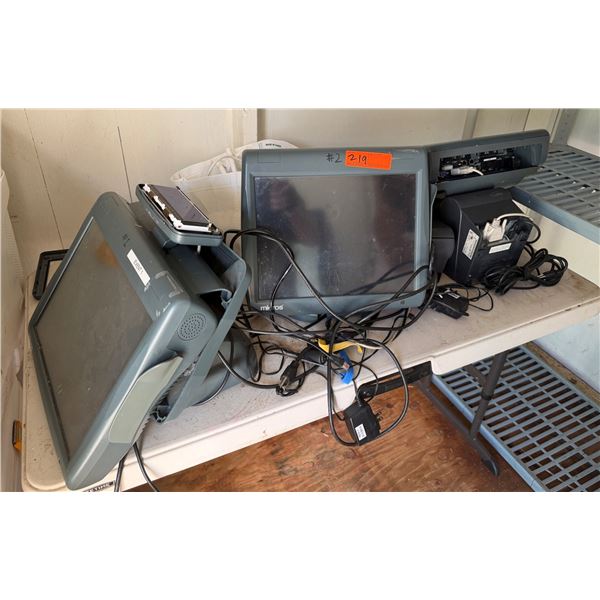 Qty 3 Micros POS Monitors w/ Cash Drawers