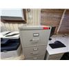 Image 2 : Metal 4-Drawer Filing Cabinet w/ Desk, Chair, Monitor, Keyboard, etc