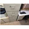 Image 3 : Metal 4-Drawer Filing Cabinet w/ Desk, Chair, Monitor, Keyboard, etc