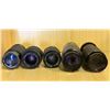 Image 1 : Qty 5 Manual Focus Camera Lenses: Sigma, Phoenix, RMC Tokina & Sears, Misc Focal Lengths