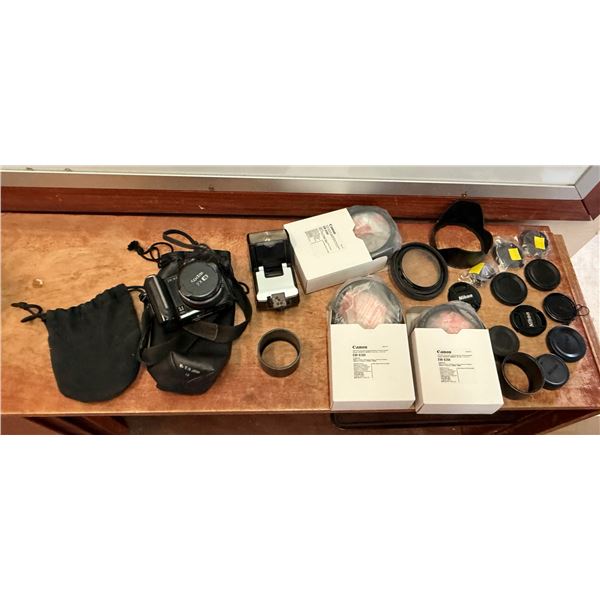 Kodak 2xIS Camera Body & Misc Accessories: Lenses, Lens Caps, Flash, Bags, etc