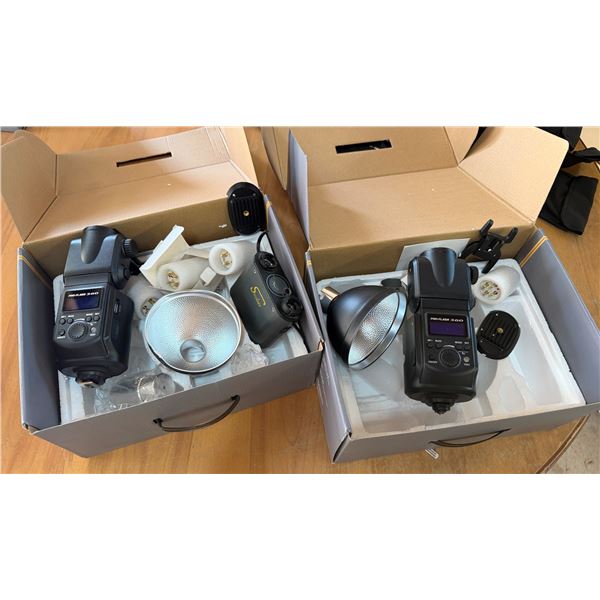 Qty 2 Strobies Pro-Flash 360 Camera Flash Units & Accessories in Boxes
