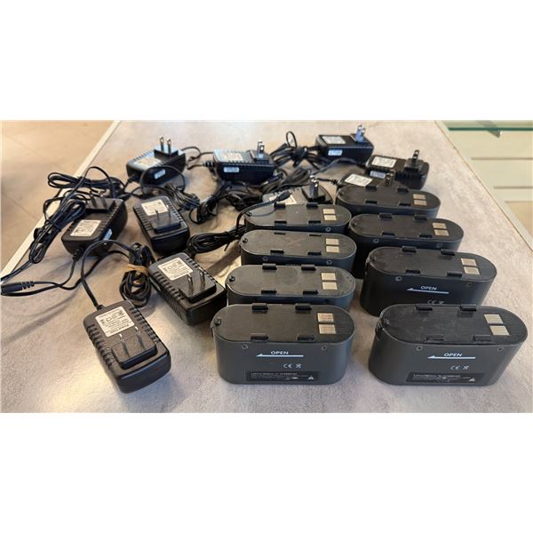 Qty 8  PROPAC Lithium-Ion Flash Power Packs w/ Chargers