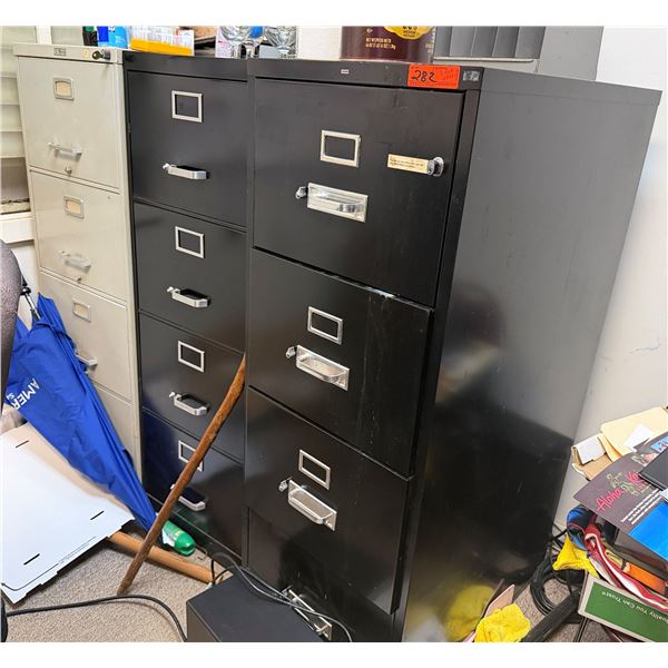 Qty 3 Filing Cabinets 27" x 40" x 78"H