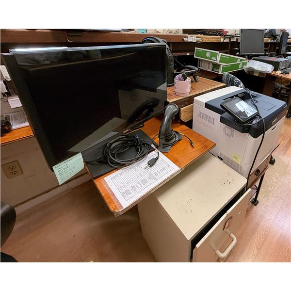 Dell Computer Monitor, Xerox VersiLink B400 Printer, HP Elitedesk, Keyboard, Micros POS Display, etc