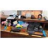 Image 1 : Multiple Office Supplies: Calculator, Sorters, Tickets, Markers, Staplers, Tape, Hole Punches, etc