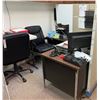 Image 1 : Office Cubicle w/ Separator 49" x 51" &  L-Shaped Desk (chairs not included)