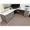 Image 1 : L-Shaped Desk w/ 5 Drawers 84" x 71" (contents not included)