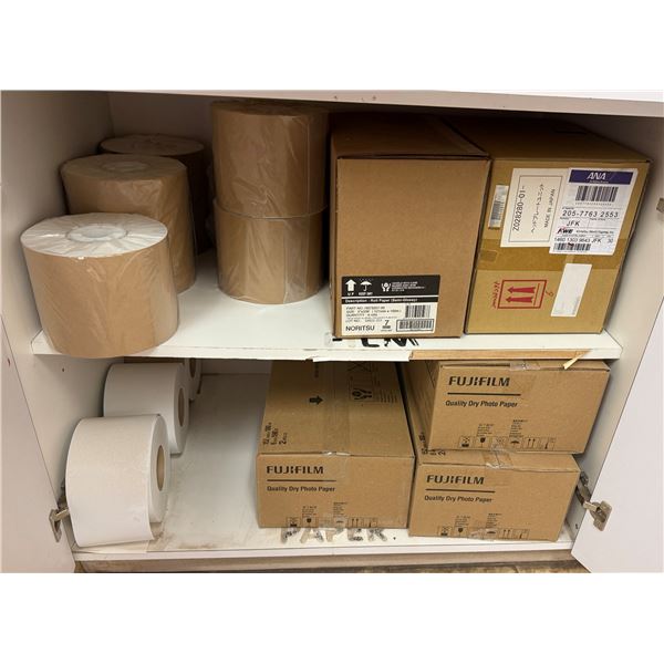Multiple Boxes Paper Rolls, Fujifilm Photo Paper, etc