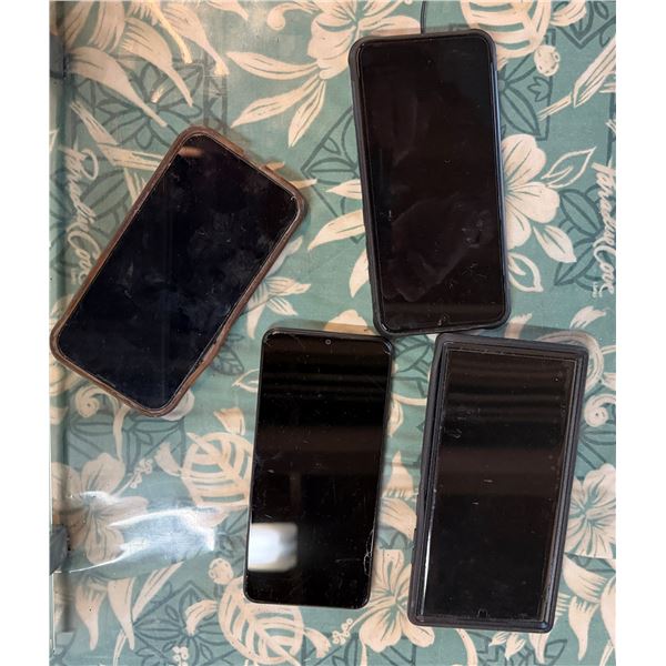 Qty 4 Cell Smartphones, Apple & Android