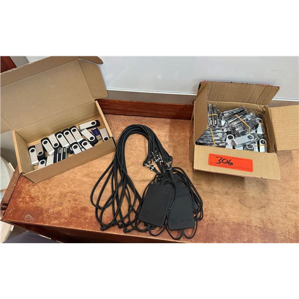Qty 2 Boxes USB Flash Drives & Lanyards