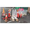 Image 1 : Multiple Delineators, Traffic Cones, Exit Signs, etc
