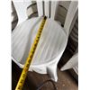 Image 9 : Qty 100 Grosfillex White Miami Bistro Stacking Side Chairs (retail $41/ea) 15" x 15" x 34"H