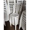Image 3 : Qty 100 Grosfillex White Miami Bistro Stacking Side Chairs (retail $41/ea) 15" x 15" x 34"H