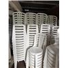 Image 5 : Qty 100 Grosfillex White Miami Bistro Stacking Side Chairs (retail $41/ea) 15" x 15" x 34"H