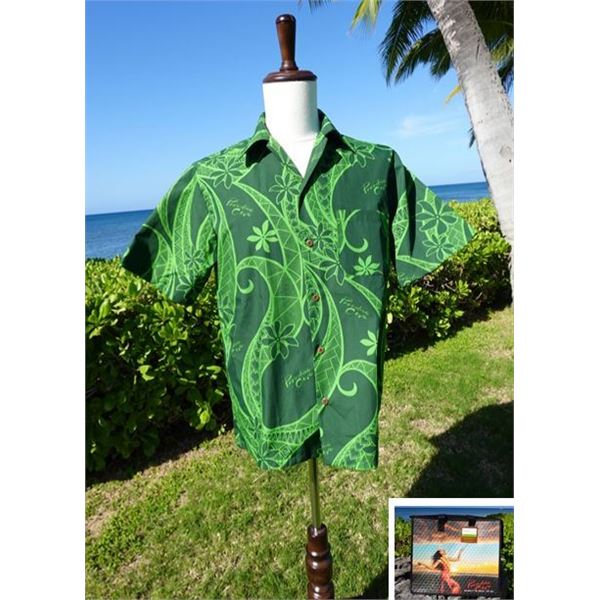 Qty 10 NEW Men's Green Aloha Shirts w/ Paradise Cove Hot/Cold Bag (Size 5XL)