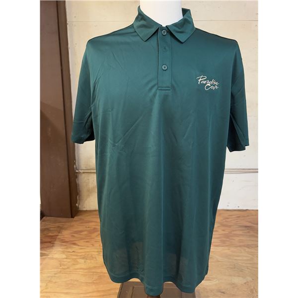 Qty 5 NEW Green Paradise Cove Luau Men's Polo Shirts - 2 Sml, 3 Lrg