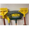 Image 3 : Misc. Mop Handles, Lawn Rake, Broom Sticks, Broom Parts (Appears Unused)