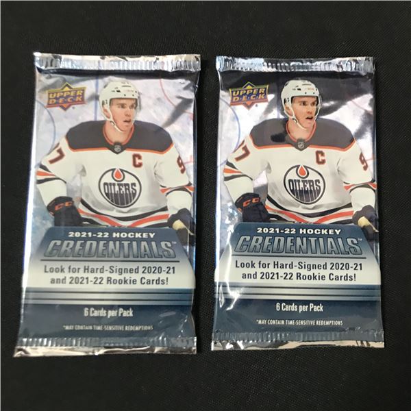 LOT OF 2 2021-22 HOCKEY CREDENTIALS SEALED PACKS